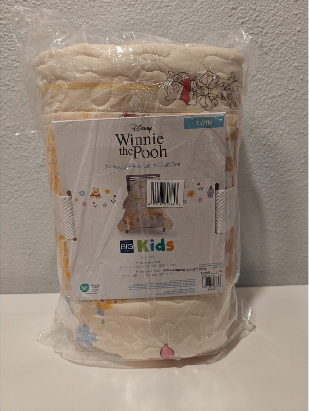 Disney Winnie the Pooh Twin 2-Piece Reversible Quilt Set for